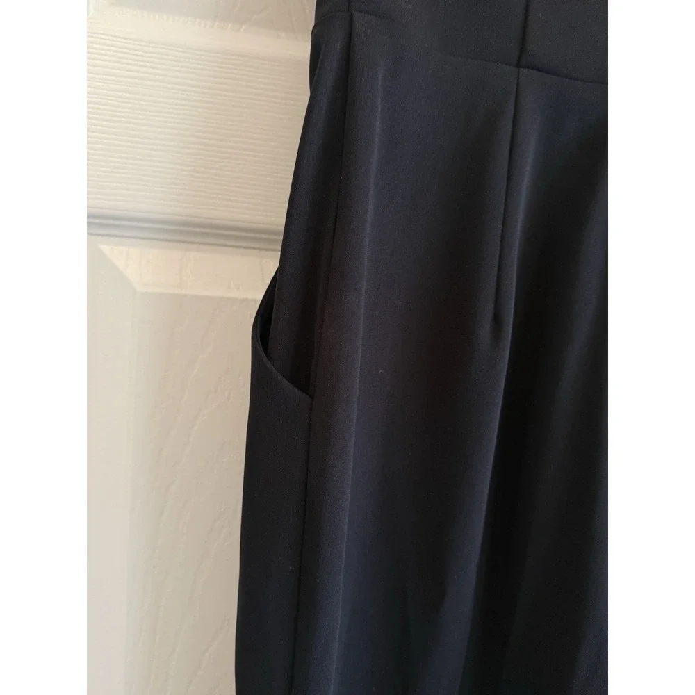 Amanda Urichard Jumpsuit Women P Black Strapless Sweetheart V-Notch Tapered Leg